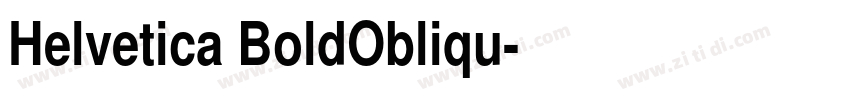 Helvetica BoldObliqu字体转换